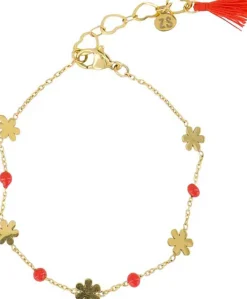 Armband Bloem Rood