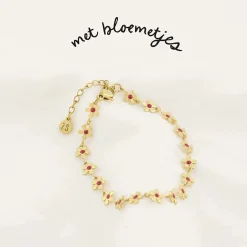 Armband Bloemen Roze