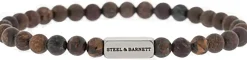 Armband Bruin/Zilver