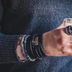 Armband Stones Basic Donkerblauw