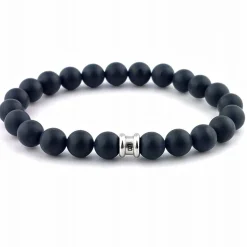Armband Stones Basic Mat Zwart