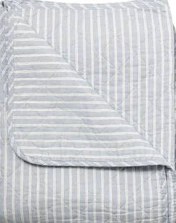 Au. Maison Quilt Ethnic, double stripe-light blue, 140x180 cm Blauw Plaids | Gratis bezorging - Bomont.nl