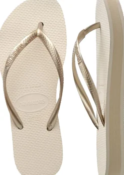 Badslippers Slim Flatform Beige