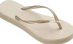Badslippers Slim Flatform Beige