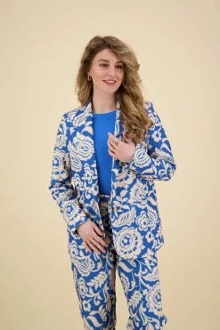 Blazer Bloemenprint Blauw