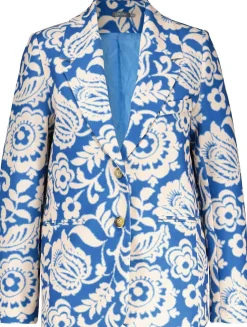 Blazer Bloemenprint Blauw