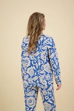 Blazer Bloemenprint Blauw
