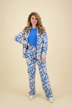 Blazer Bloemenprint Blauw
