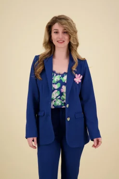 Blazer Pique Blauw