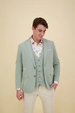 blazer pique Groen