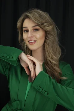 Blazer Satin Groen
