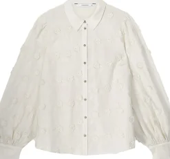 Blouse 3D Flower Wit