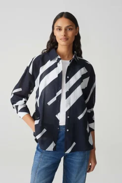 Blouse Fenlo Stripe Blauw