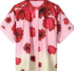 Blouse Flower Roze