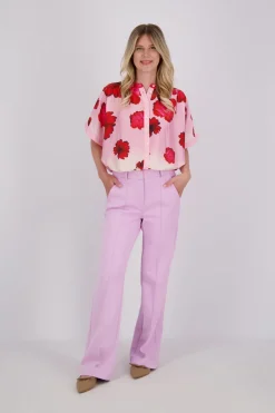 Blouse Flower Roze