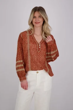 Blouse Ghana Akua Rood