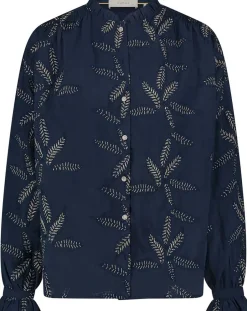 Blouse Jenna Embroidery Blauw