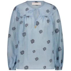 Blouse Kaoutar Embroidery Blauw