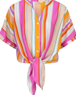 Blouse Knot Streep Multi