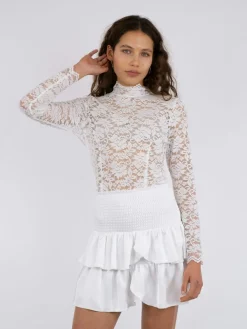 Blouse Liza Laceflower Wit