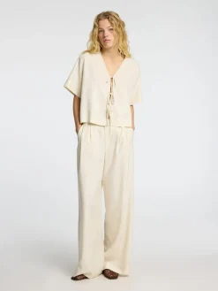 Blouse Natuk Boxy Tie Wit