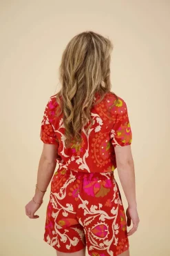Blouse Print Rood