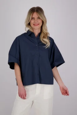 Blouse Quin Batsleeve Blauw