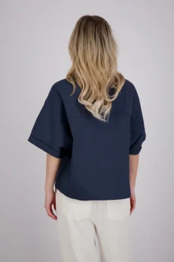 Blouse Quin Batsleeve Blauw