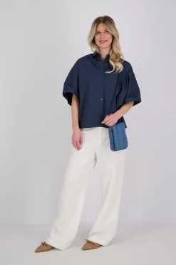 Blouse Quin Batsleeve Blauw