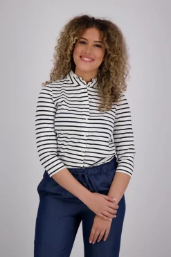 Blouse Ruffle Blauw