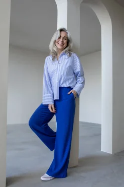 Blouse Stripes Blauw