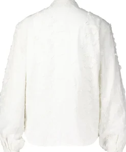 Blouse Structuur Bloem Wit