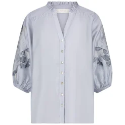 Blouse Tina Embroidery Blauw