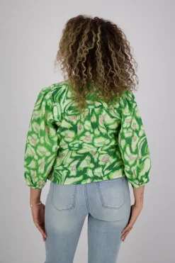 Blouse wrap Floral Treasure Groen