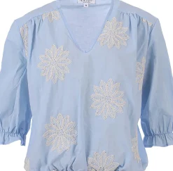 Blouson Broderie Blauw