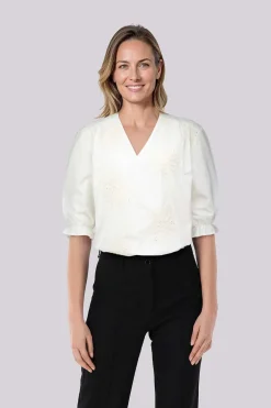 Blouson Broderie Wit