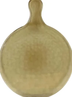 Borrelplank "Bob" bruin rond glas 38x28x1cm Bruin