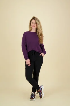 Broek Downstairs Bonded Zwart