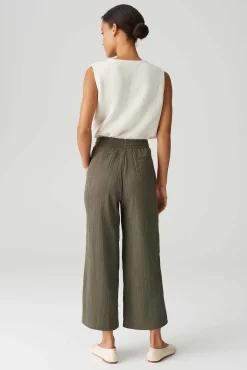 Broek Mileni Crinkle Groen