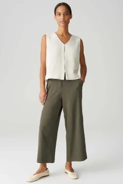 Broek Mileni Crinkle Groen