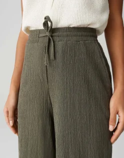 Broek Mileni Crinkle Groen