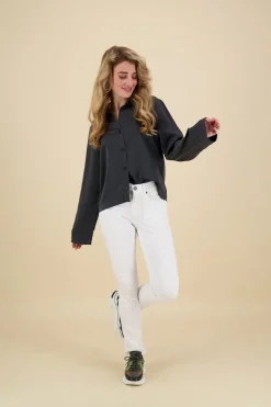 Broek  5-Pocket Superstretch Lang  Wit
