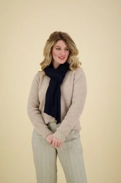 Cassy scarves cashmere blend Blauw