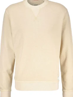 Garment-Dyed Structured Sweatshirt Beige