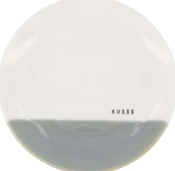 Gebaksbordje Kusss Wit/Grijsblauw