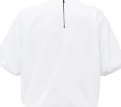 Geweven T-shirt met pofmouwen Wit