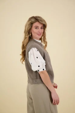 Gilet Elona Taupe