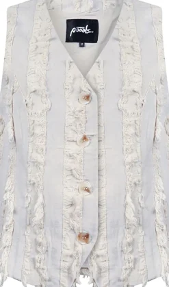 Gilet Fringes Bruin