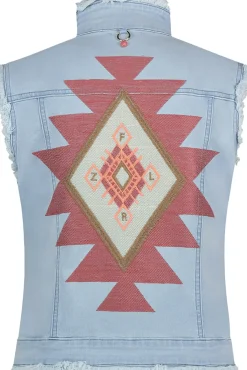 Gilet Ginny Aztec Blauw