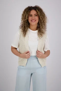 Gilet Metallic Beige